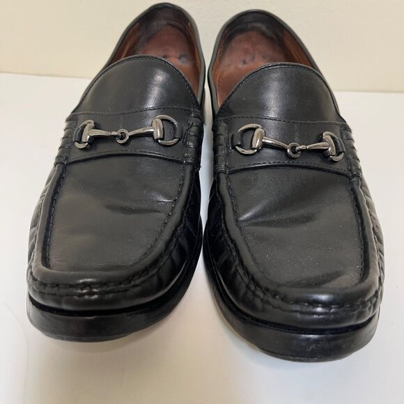 Cole Hann Black Leather Horse bit Loafers Pinch Gotham 8.5 Men\'s Made In India